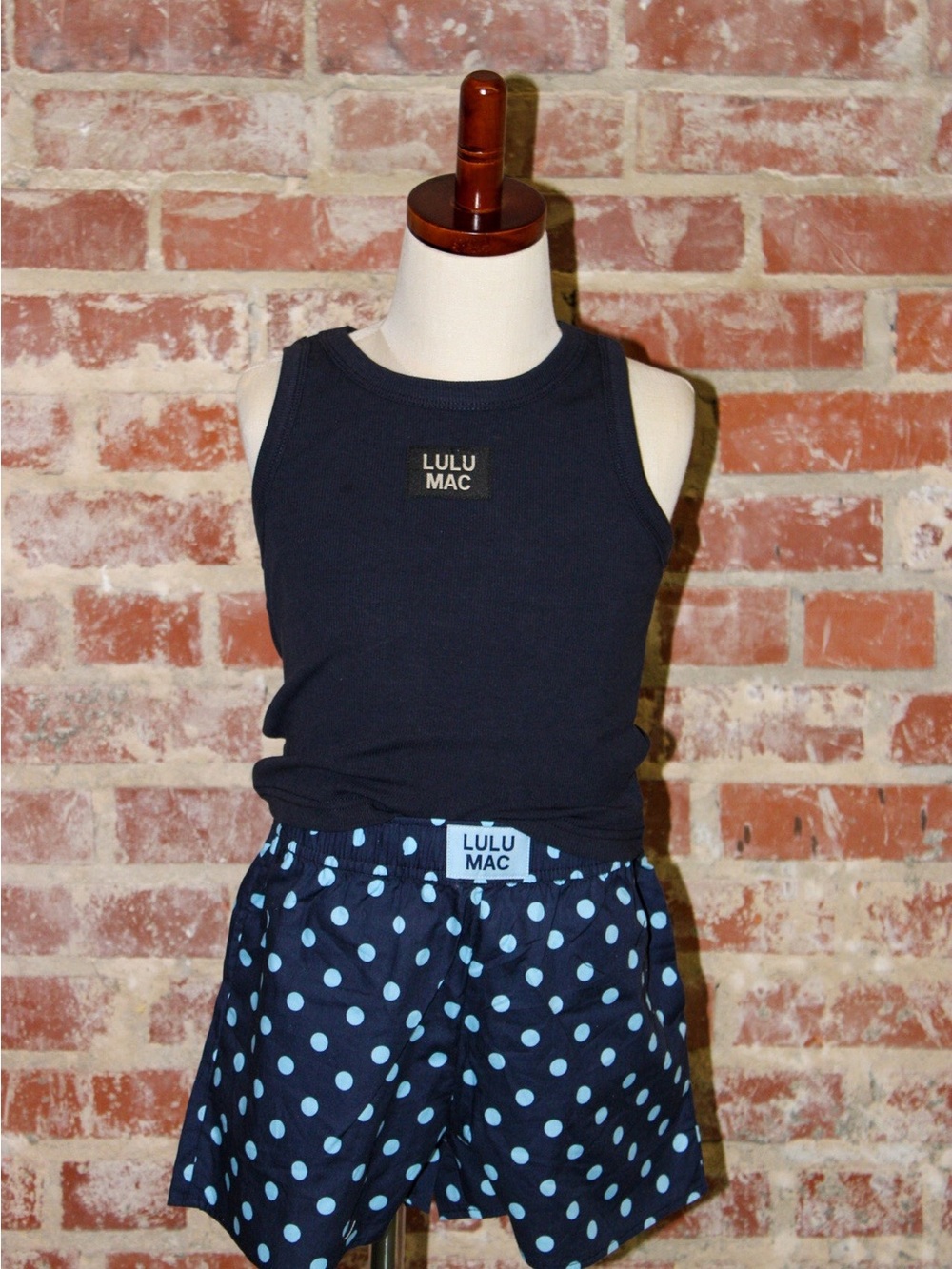 Lulu Mac Navy Youth Solid Tank Top